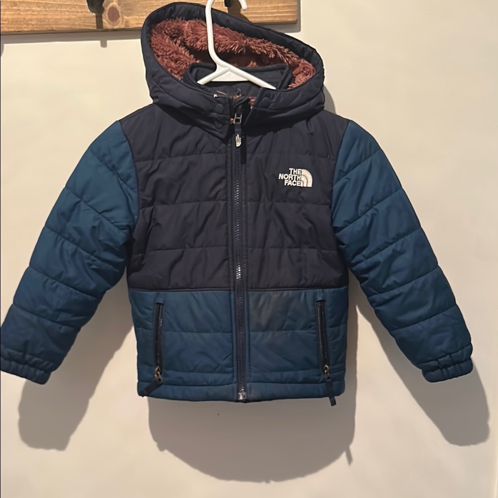 Toddler/ Little boys The North Face Blue  reversible Puffer Jacket